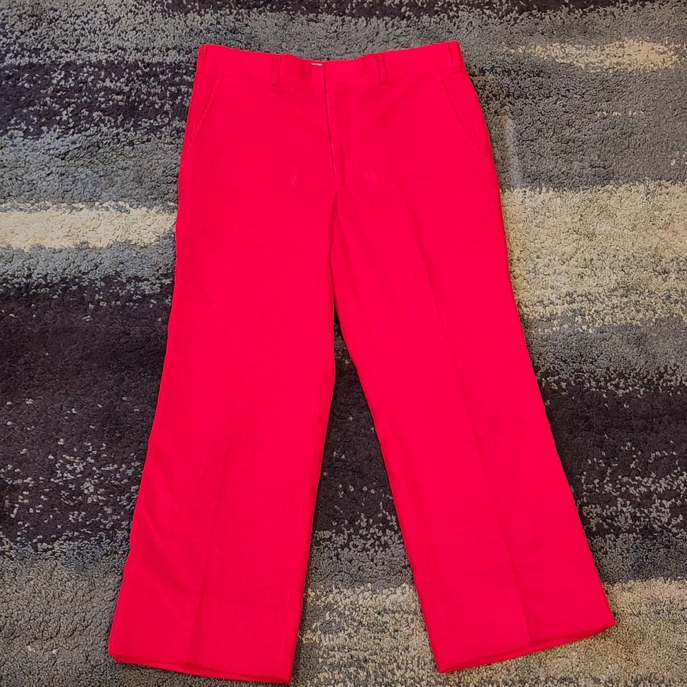 Vtg Brooks Brothers Brooksgate Red Corduroy Trouser Pants Men's 34R (34x27)